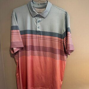 Vineyard Vines Performance Polo Shirt XL – Blue & Pink Stripe